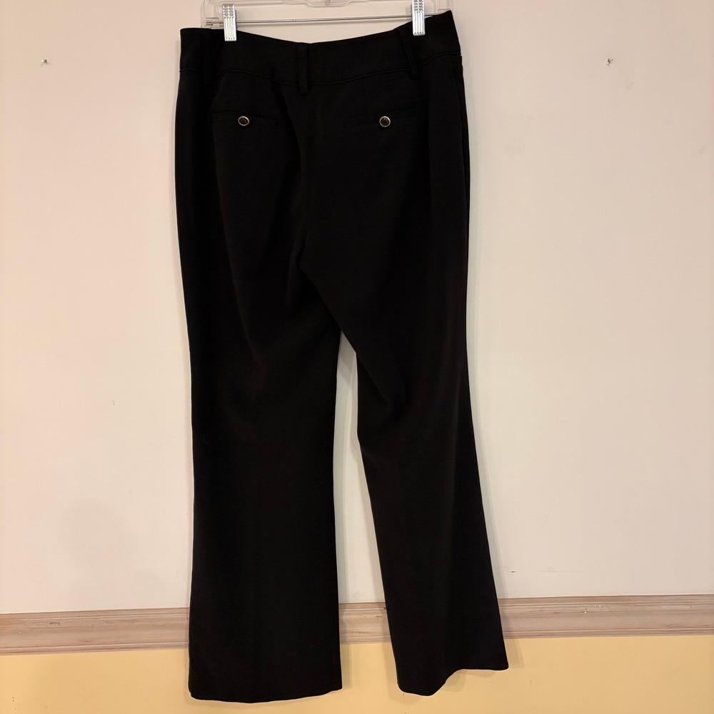 Larry Levine Women's Black Flare Leg Dress Pants Office Career Slacks - Picture 3 of 6